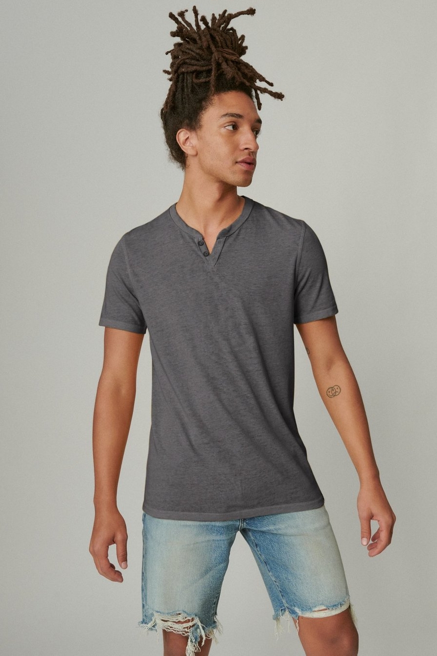 venice burnout notch neck tee